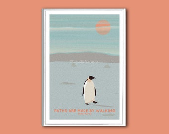 Penguin quote inspirational print in various sizes