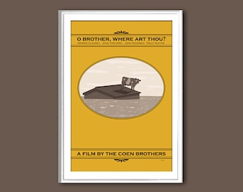 Movie poster O Brother, Where Art Thou retro print in various sizes