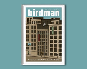 Movie poster Birdman 12x18 inches retro print