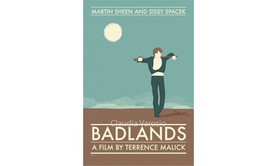 Movie Poster Badlands 12x18 Inches Retro Print