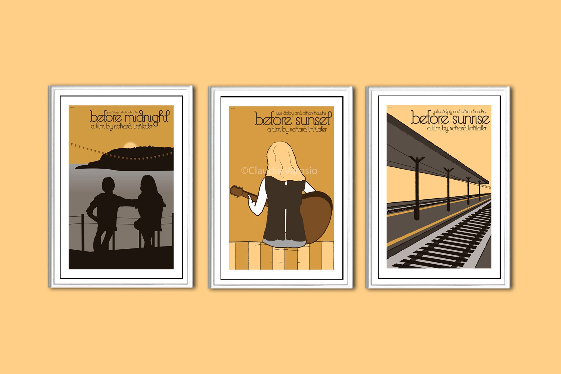Poster Set of 3 Before Sunrise Trilogy in Various Sizes Movie Etsy