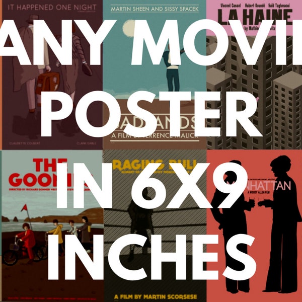 Any movie poster in 6x9 inches