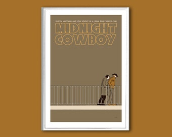 Movie poster Midnight Cowboy various sizes retro print