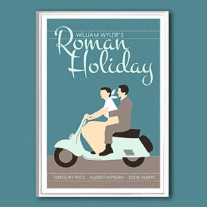 Movie poster Roman Holiday retro print in various sizes image 1