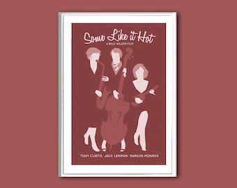 Movie poster Some Like it Hot retro print in various sizes