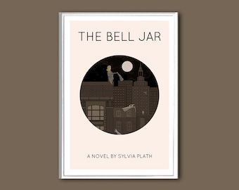 The Bell Jar book poster retro print in various sizes