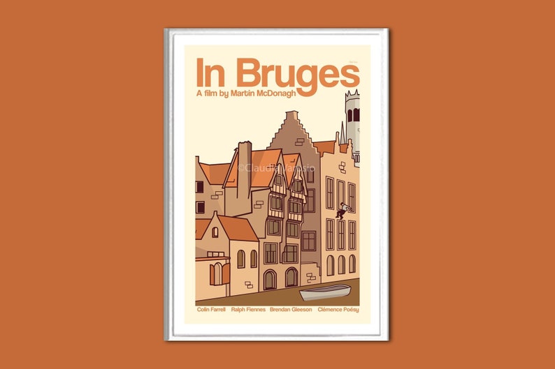 Movie poster retro print In Bruges in various sizes image 1