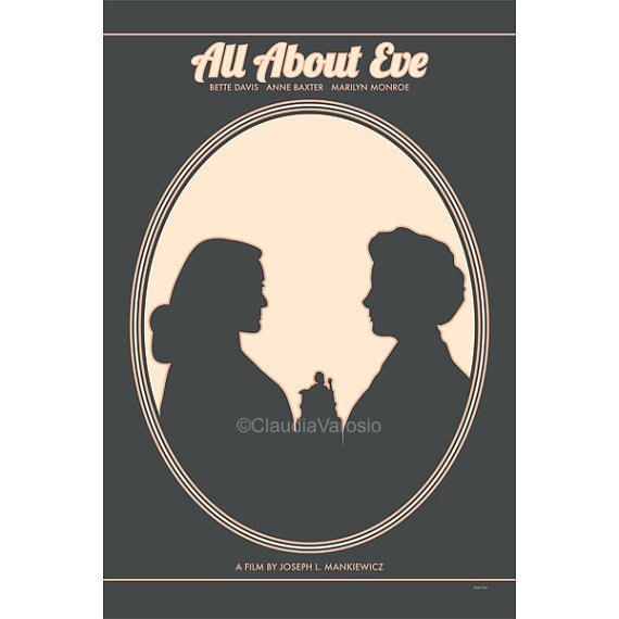 Movie Poster All About Eve Retro Print In Various Sizes Etsy