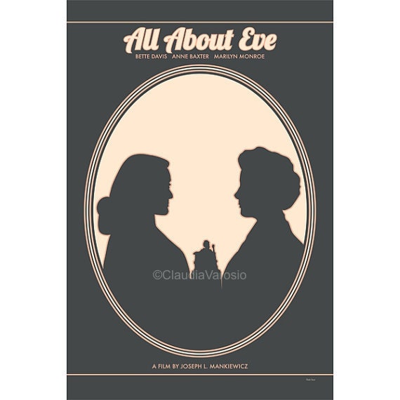 Movie Poster All About Eve Retro Print In Various Sizes Etsy