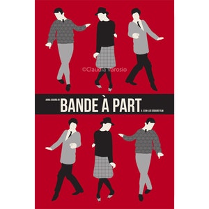 Movie poster Bande à part or Band of Ousiders retro print in various sizes image 2