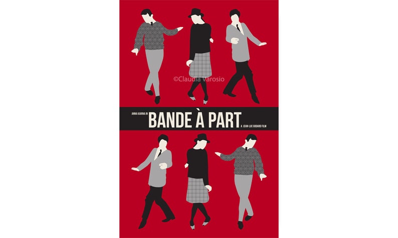 Movie poster Bande à part or Band of Ousiders retro print in various sizes image 2