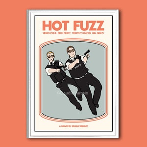 Hot Fuzz cornetto trilogy movie poster retro print in various sizes