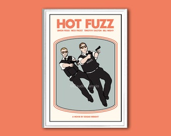 Hot Fuzz cornetto trilogy movie poster retro print in various sizes