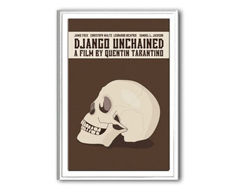 Movie poster Django Unchained retro print in various sizes