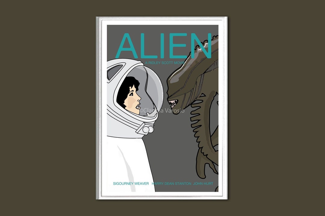 Alien (1) Movie Poster Retro Print in Various Sizes - Etsy