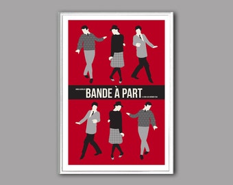 Movie poster Bande à part or Band of Ousiders retro print in various sizes