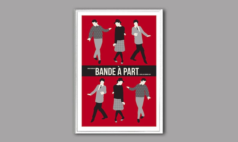 Movie poster Bande à part or Band of Ousiders retro print in various sizes image 1