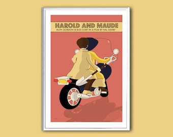 Movie poster Harold and Maude 12x18 inches retro print