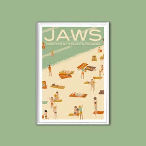 Affiche de film Jaws impression rétro dans différentes tailles