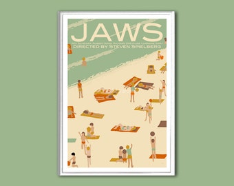 Movie poster Jaws retro print in various sizes