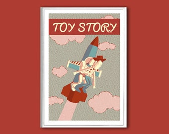 Movie poster Toy Story retro print in various sizes