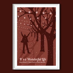 Movie poster It's a Wonderful Life retro print in various sizes image 1