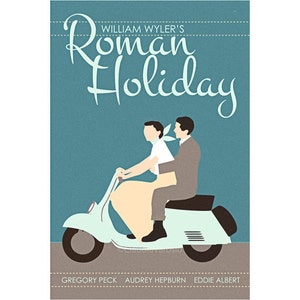 Movie poster Roman Holiday retro print in various sizes image 2