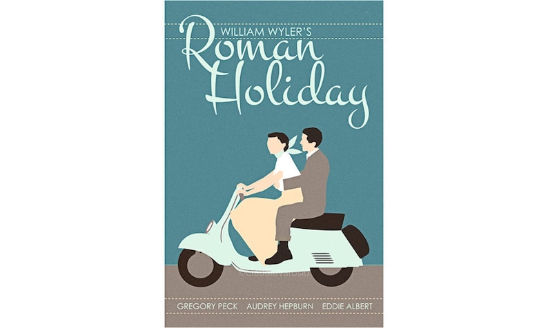 Movie poster Roman Holiday retro print in various sizes image 2