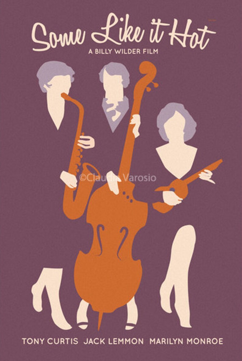 Movie poster Some Like it Hot retro print in various sizes Etsy Movie poster Some Like it Hot retro print in various sizes Etsy