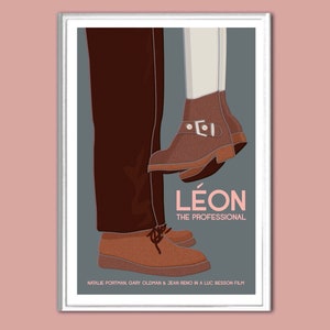 Cartel de película de impresión retro de Léon The Professional en varios tamaños