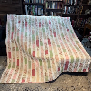 Quilt Pink Floral Cotton Bedding, USA Made