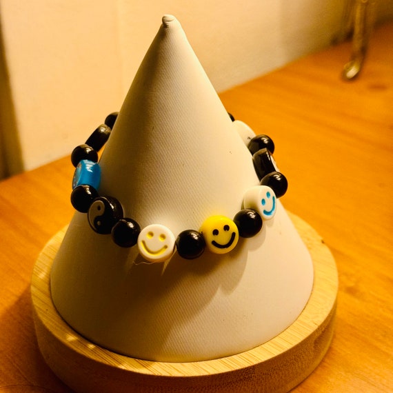 Yin & Yang Smiley Bauble Bracelet