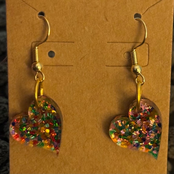 Sparkle Heart Bauble Earrings