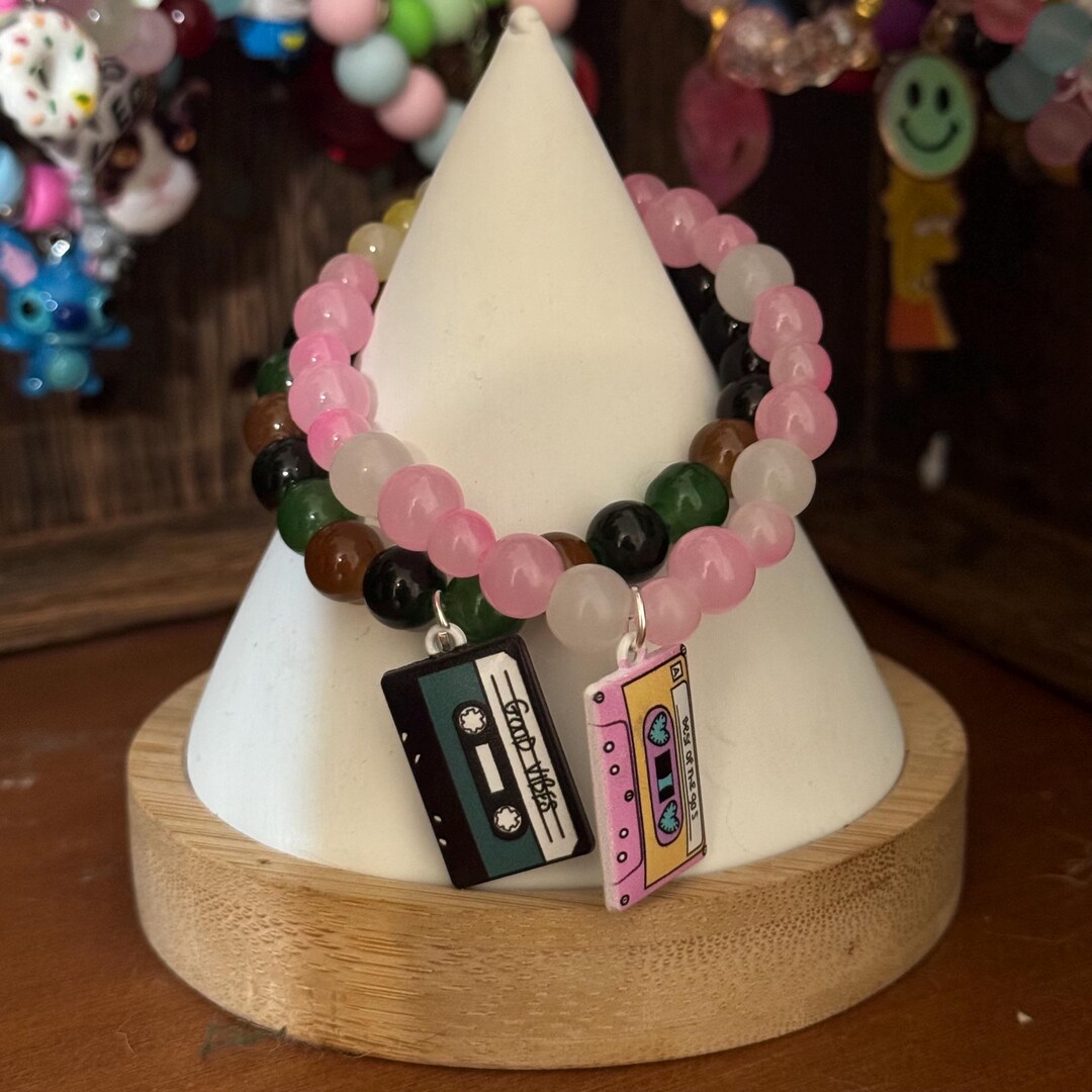 Bauble Stack Cassette Stack Bauble Bracelet Stack - Etsy