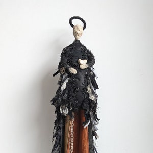 Moon Goddess Art Doll “Selene”: Fiber Art Soft Sculpture