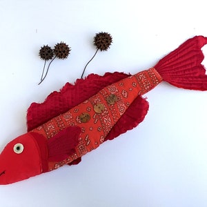 Redfish Make A Wish Pillow, unique home decor, one of a kind, home accents, red fish