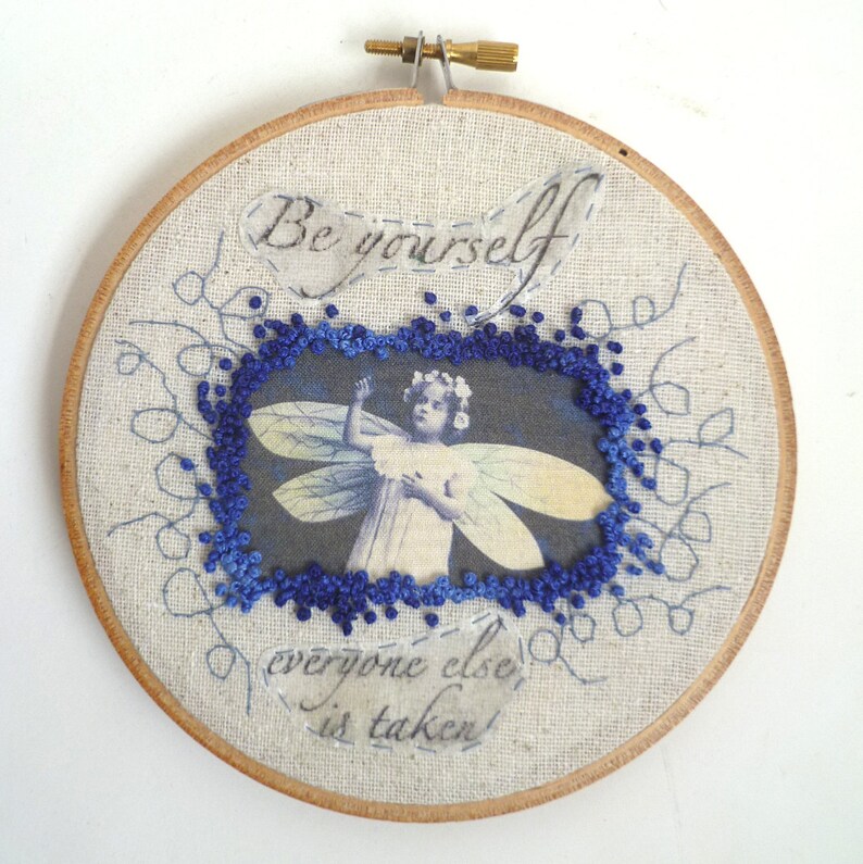 Broderie de main sur la citation inspirante de cerceau Soyez Etsy