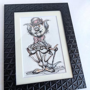 Count Olio, original illustration, unique, home decor, original drawing, mantel art