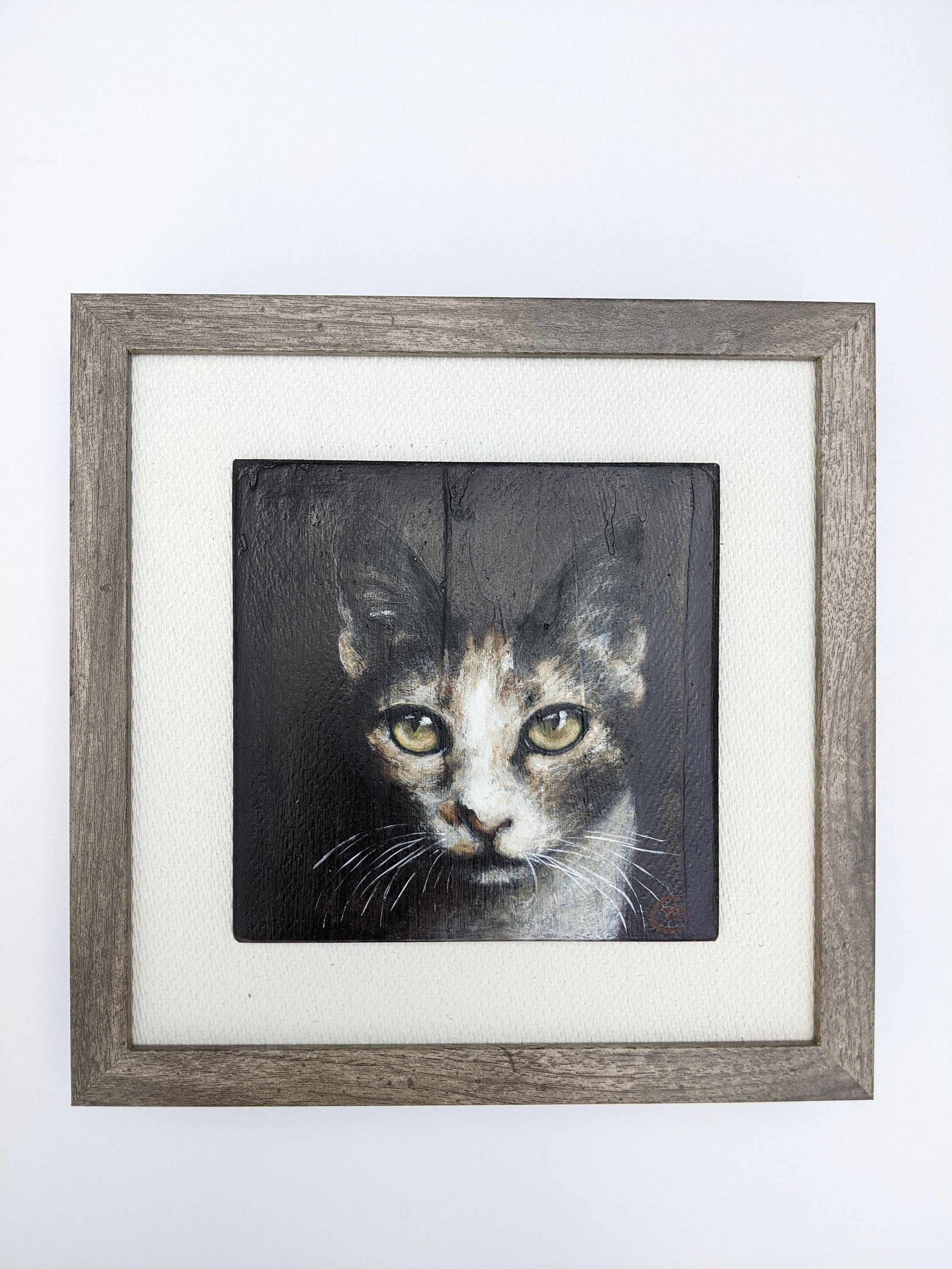 Cat art, Original acrylic painting, Cat IX, home decor, one of a kind, collectible art