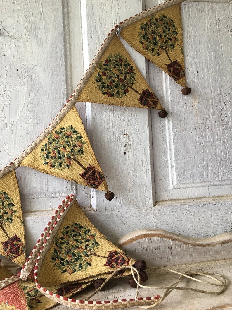 Fabric Banner bunting festival banner country living banner booth decoration handmade garland bohemian banner eclectic bohemian style