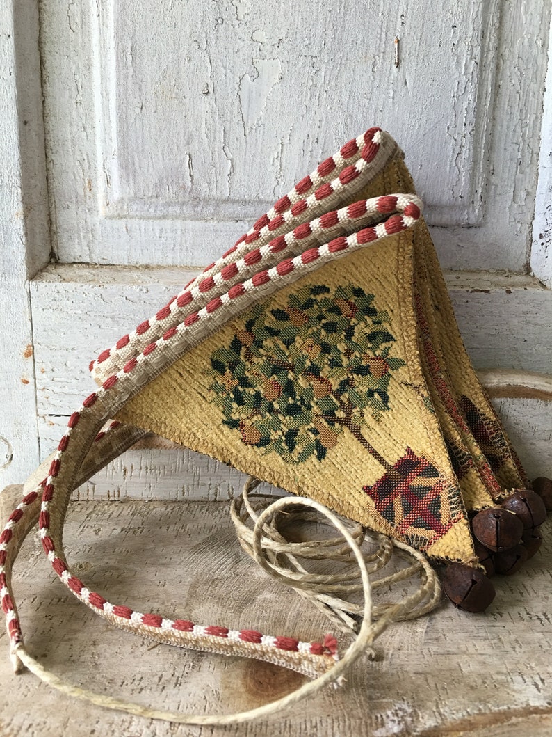 Fabric Banner bunting festival banner country living banner booth decoration handmade garland bohemian banner eclectic bohemian style