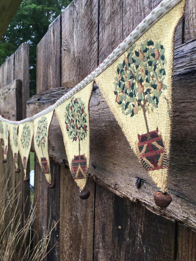 Fabric Banner bunting festival banner country living banner booth decoration handmade garland bohemian banner eclectic bohemian style
