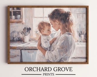 Nieuwe moeder decor moederschap Moederdag print keuken moeder cadeau moeder bond moeder kind kunst liefdevolle moeder kunst Moederdag cadeau nieuwe moeder print 273