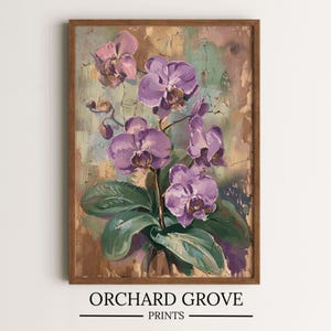 Orchid Print Floral Print Flower Print Botanical Print Orchid Wall Art Wall Print Botanical Poster Flower Lithograph Botanical Orchid 223