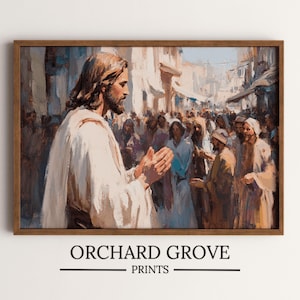 Jesus Praying Painting Loving Jesus Art Modern Christian Art Bible Lovers Gifts Faithful Wall Art Religious Decorative Art Jesus Decor 293