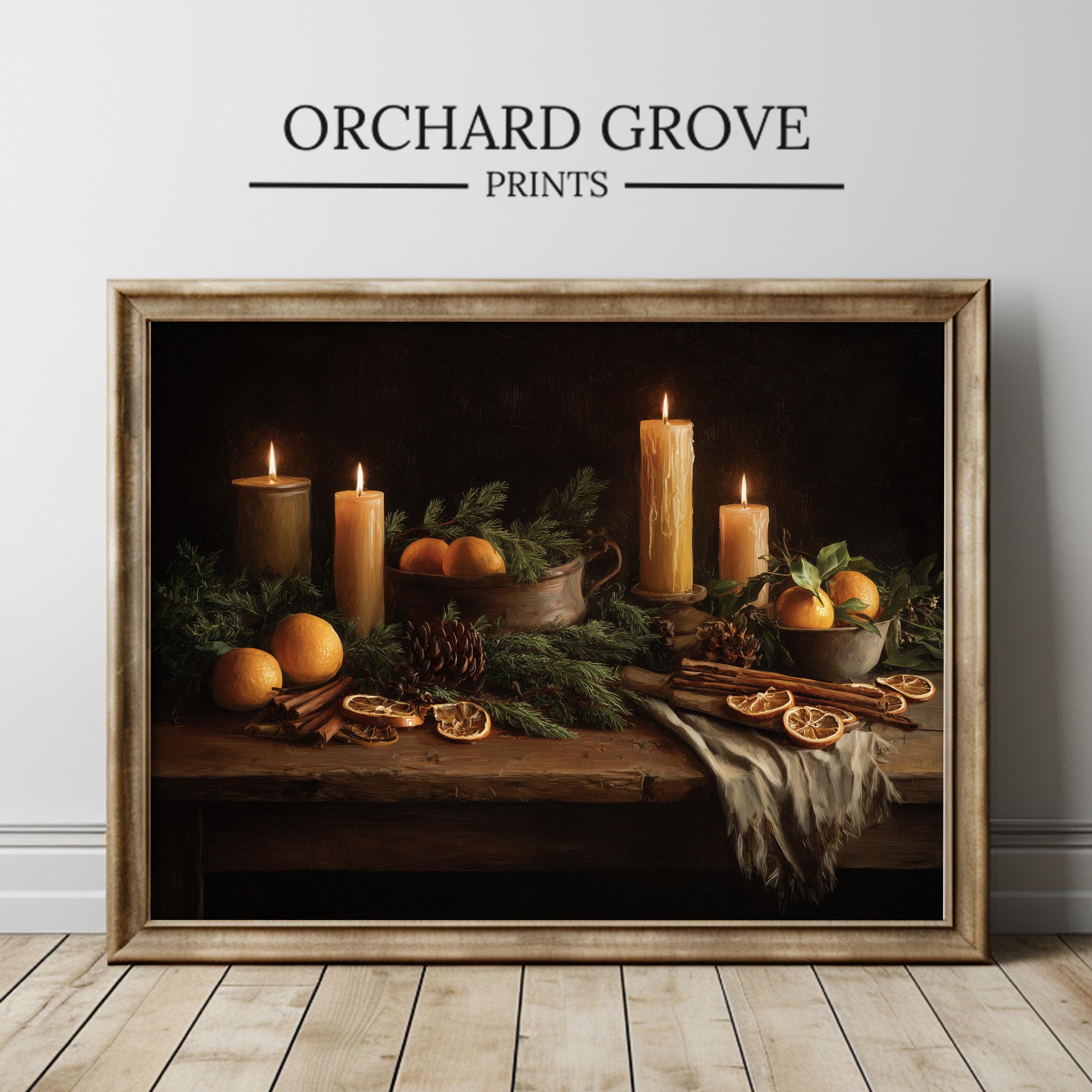 40 Festive Christmas Kitchen Decor Ideas to Spice Up Your Home: Jolly Touches for a Merry Cooking Space 37 Christmas Citrus Still Life Print, Vintage Holiday Kitchen Wall Art,…