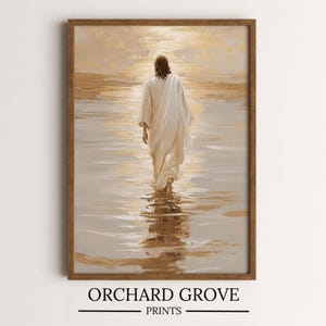 Jesus Walking On Water Christian Wall Art Jesus Decorating Wall Art Modern Jesus Painting Faith Painting Jesus Miracle Art Gods Miracle 292