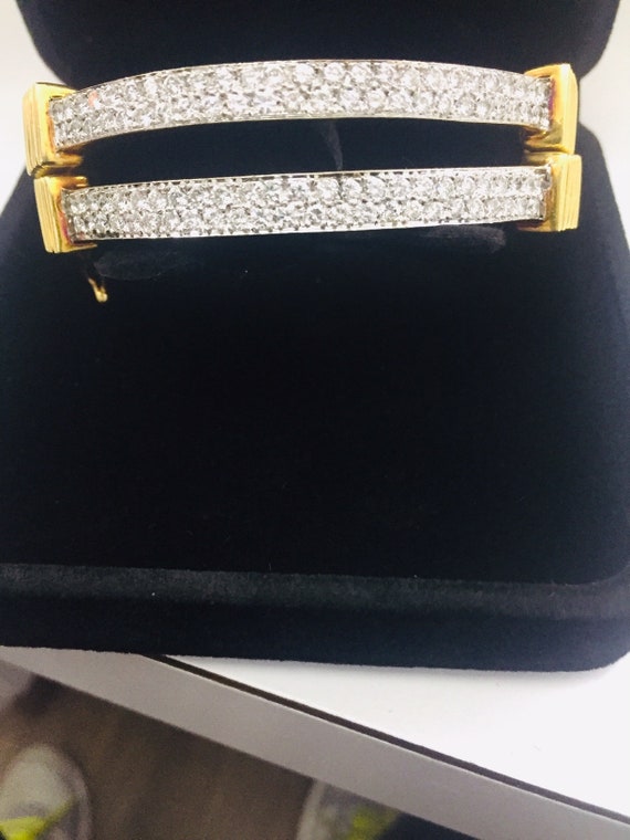 18kt. Gold Diamond Bangle Bracelets 7+ cts