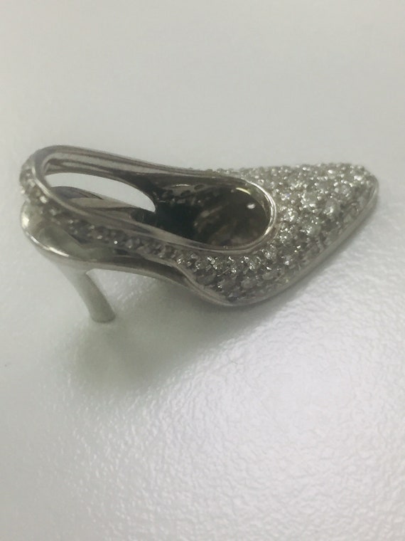 18kt. White Gold Diamond Shoe