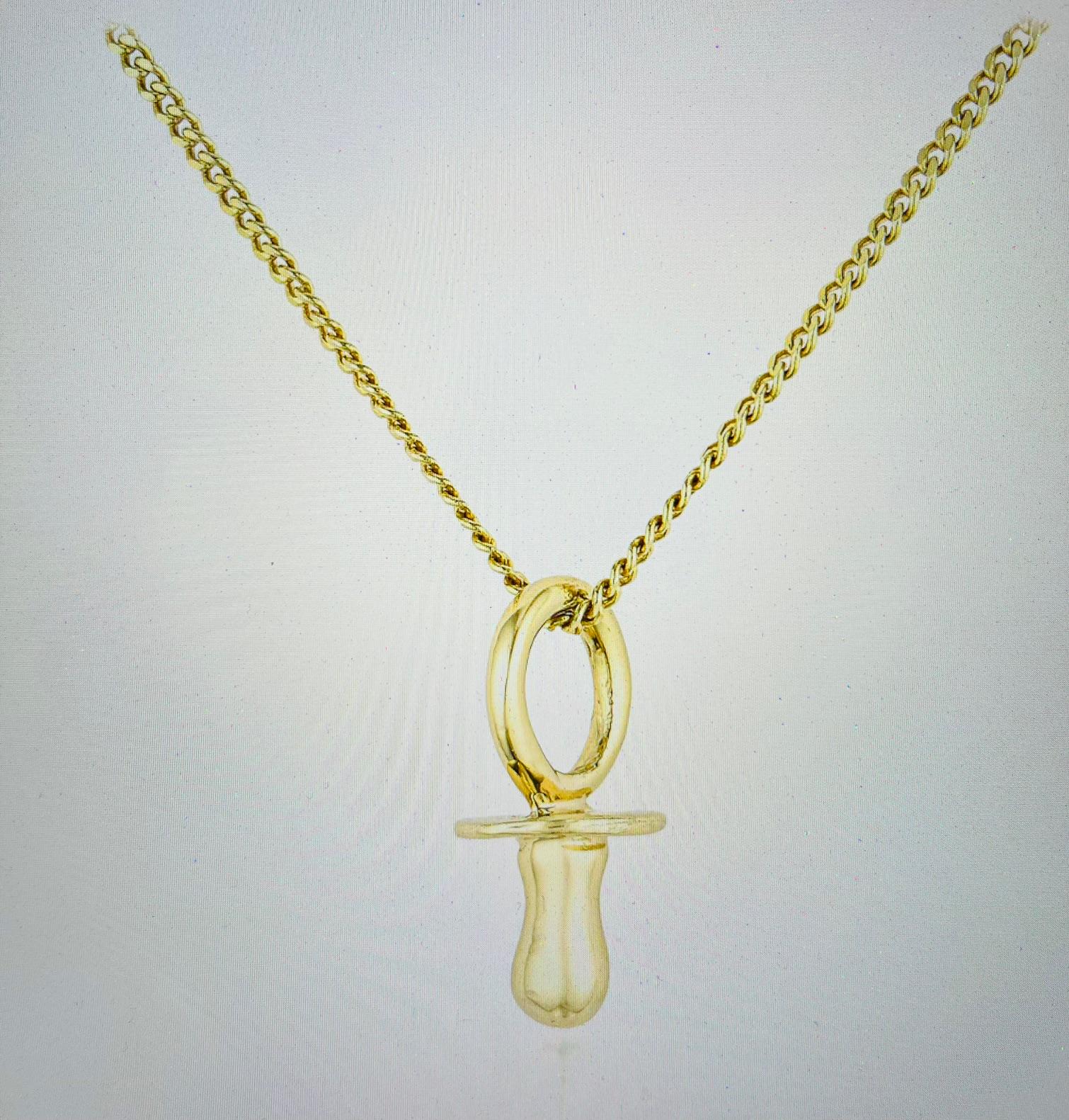 Pendant Gold Pacifier Chain Pacifier Necklace